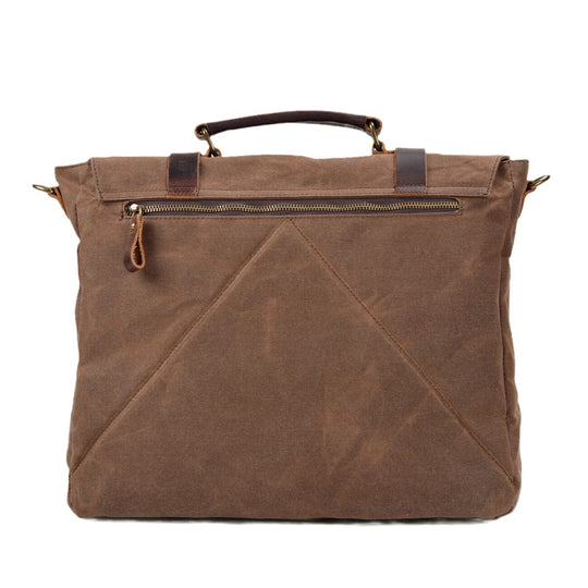 Canvas and Leather Messenger Bag | BRUGES